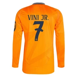 Real Madrid Fodboldtrøjer 2024-25 HP Vinicius Junior #7 Udebanetrøje Mænd Lange Ærmer