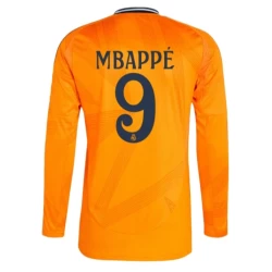 Real Madrid Fodboldtrøjer 2024-25 Mbappe #9 Udebanetrøje Mænd Lange Ærmer