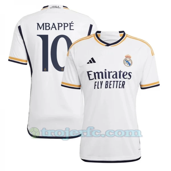 Real Madrid Kylian Mbappé #10 Fodboldtrøjer 2023-24 Hjemmebanetrøje Mænd