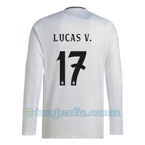 Real Madrid Lucas V. #17 Fodboldtrøjer 2024-25 Hjemmebanetrøje Mænd Lange Ærmer