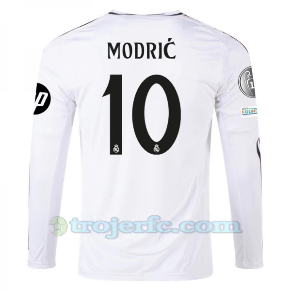 Real Madrid Luka Modrić #10 Fodboldtrøjer 2024-25 HP Hjemmebanetrøje Mænd Lange Ærmer