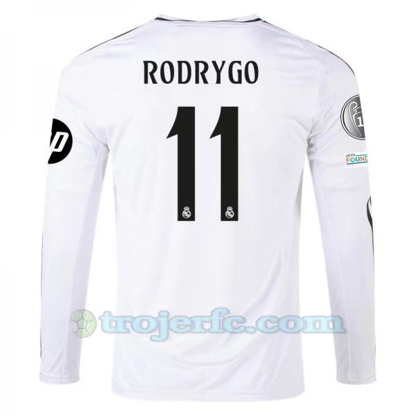 Real Madrid Rodrygo #11 Fodboldtrøjer 2024-25 HP Hjemmebanetrøje Mænd Lange Ærmer