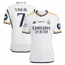 Real Madrid Vinicius Junior #7 Fodboldtrøjer 2023-24 Final London HP Hjemmebanetrøje Mænd
