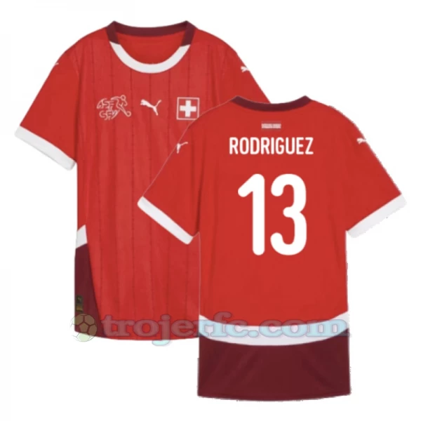 Rodriguez #13 Schweiz Fodboldtrøjer EM 2024 Hjemmebanetrøje Mænd