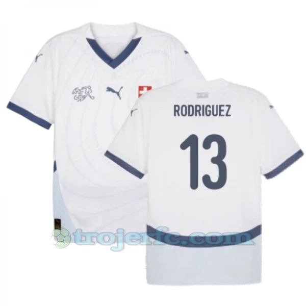 Rodriguez #13 Schweiz Fodboldtrøjer EM 2024 Udebanetrøje Mænd