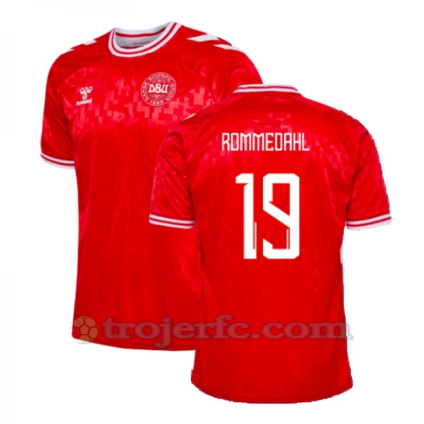 Rommedahl #19 Danmark Fodboldtrøjer EM 2024 Hjemmebanetrøje Mænd