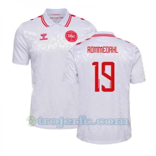 Rommedahl #19 Danmark Fodboldtrøjer EM 2024 Udebanetrøje Mænd