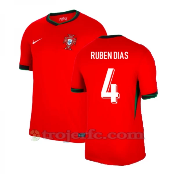 Rúben Dias #4 Portugal Fodboldtrøjer EM 2024 Hjemmebanetrøje Mænd