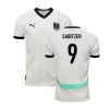 Sabitzer #9 Østrig Fodboldtrøjer EM 2024 Udebanetrøje Mænd