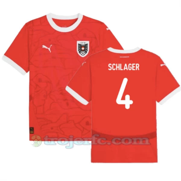 Schlager #4 Østrig Fodboldtrøjer EM 2024 Hjemmebanetrøje Mænd