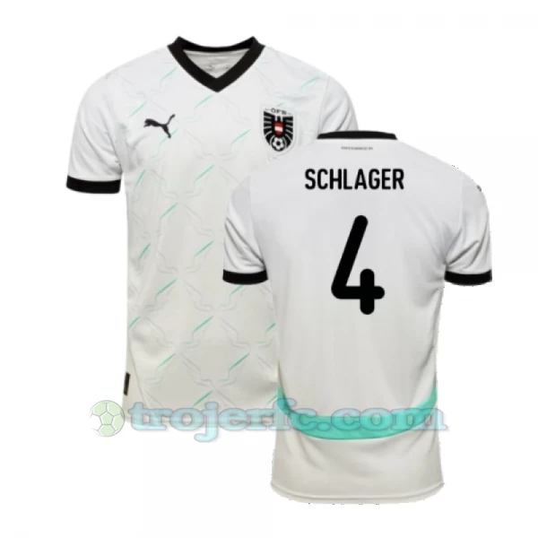 Schlager #4 Østrig Fodboldtrøjer EM 2024 Udebanetrøje Mænd