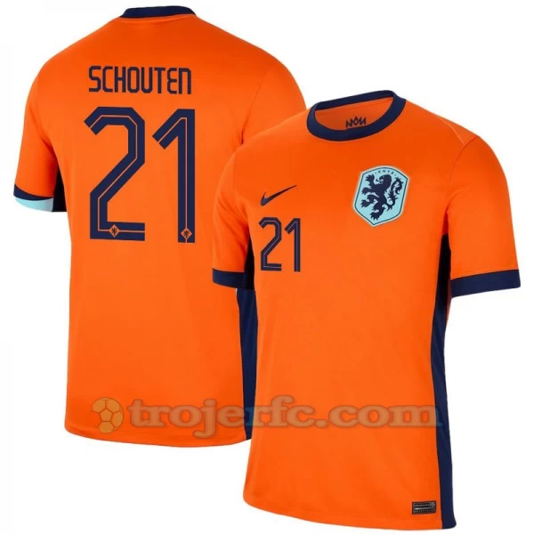 Schouten #21 Holland Fodboldtrøjer EM 2024 Hjemmebanetrøje Mænd