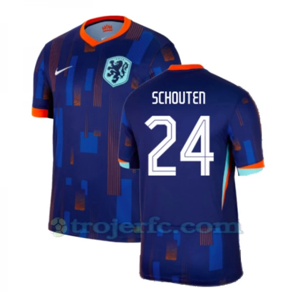 Schouten #24 Holland Fodboldtrøjer EM 2024 Udebanetrøje Mænd