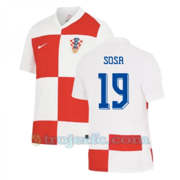 Sosa #19 Kroatien Fodboldtrøjer EM 2024 Hjemmebanetrøje Mænd