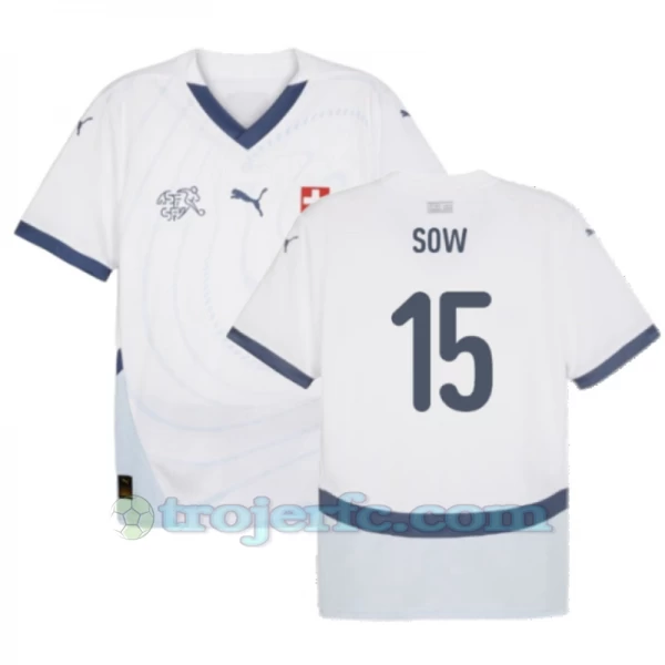 Sow #15 Schweiz Fodboldtrøjer EM 2024 Udebanetrøje Mænd