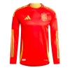 A. Iniesta #6 Spanien Fodboldtrøjer EM 2024 Hjemmebanetrøje Mænd Lange Ærmer