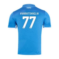 SSC Napoli Khvicha Kvaratskhelia #77 Fodboldtrøjer 2024-25 Hjemmebanetrøje Mænd