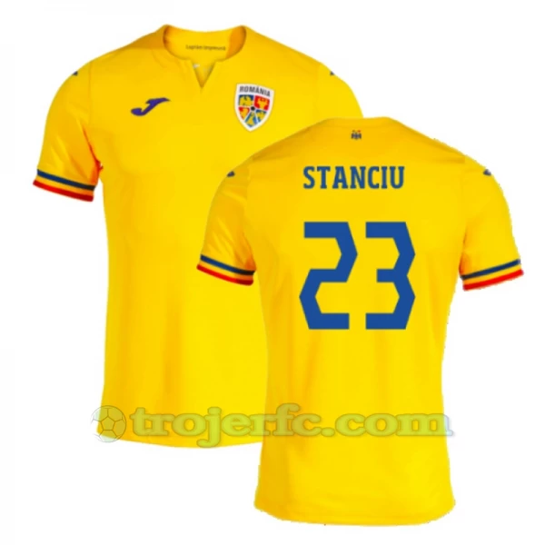 Stanciu #23 Rumænien Fodboldtrøjer EM 2024 Hjemmebanetrøje Mænd