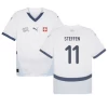 Steffen #11 Schweiz Fodboldtrøjer EM 2024 Udebanetrøje Mænd
