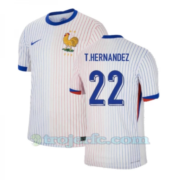 T. Hernandez #22 Frankrig Fodboldtrøjer EM 2024 Udebanetrøje Mænd