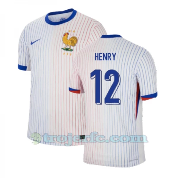 Thierry Henry #12 Frankrig Fodboldtrøjer EM 2024 Udebanetrøje Mænd