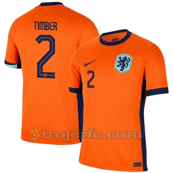Timber #2 Holland Fodboldtrøjer EM 2024 Hjemmebanetrøje Mænd