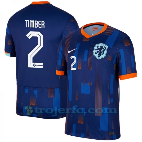 Timber #2 Holland Fodboldtrøjer EM 2024 Udebanetrøje Mænd