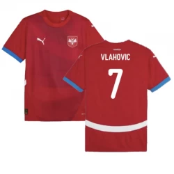 Vlahovic #7 Serbien Fodboldtrøjer EM 2024 Hjemmebanetrøje Mænd