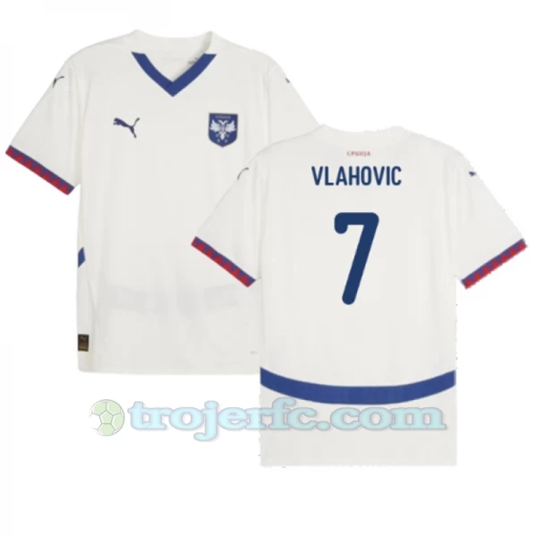 Vlahovic #7 Serbien Fodboldtrøjer EM 2024 Udebanetrøje Mænd
