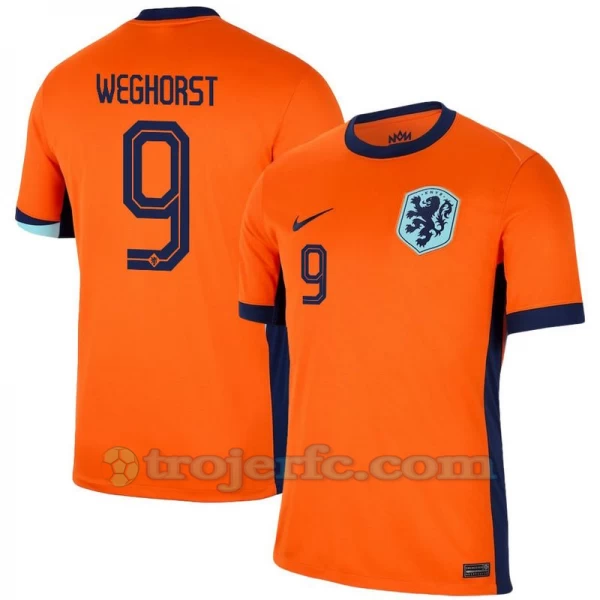 Weghorst #9 Holland Fodboldtrøjer EM 2024 Hjemmebanetrøje Mænd