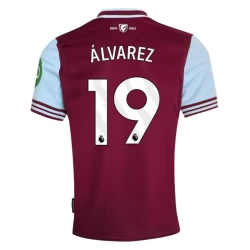 West Ham United Alvarez #19 Fodboldtrøjer 2024-25 Hjemmebanetrøje Mænd