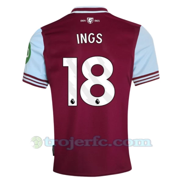 West Ham United Ings #18 Fodboldtrøjer 2024-25 Hjemmebanetrøje Mænd