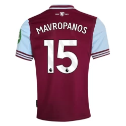 West Ham United Mavropanos #15 Fodboldtrøjer 2024-25 Hjemmebanetrøje Mænd