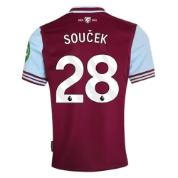 West Ham United Soucek #28 Fodboldtrøjer 2024-25 Hjemmebanetrøje Mænd