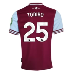 West Ham United Todibo #25 Fodboldtrøjer 2024-25 Hjemmebanetrøje Mænd