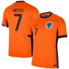 Wieffer #7 Holland Fodboldtrøjer EM 2024 Hjemmebanetrøje Mænd