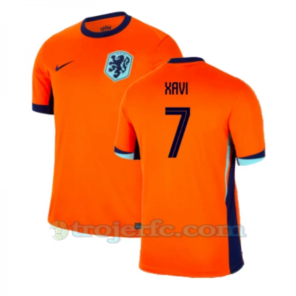 Xavi #7 Holland Fodboldtrøjer EM 2024 Hjemmebanetrøje Mænd