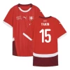 Yakin #15 Schweiz Fodboldtrøjer EM 2024 Hjemmebanetrøje Mænd
