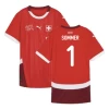 Yann Sommer #1 Schweiz Fodboldtrøjer EM 2024 Hjemmebanetrøje Mænd