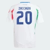 Zacagni #20 Italien Fodboldtrøjer EM 2024 Udebanetrøje Mænd