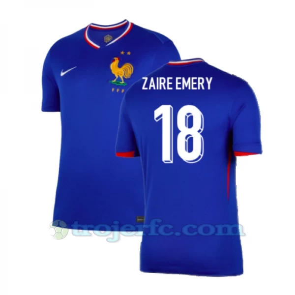 Zaire Emery #18 Frankrig Fodboldtrøjer EM 2024 Hjemmebanetrøje Mænd
