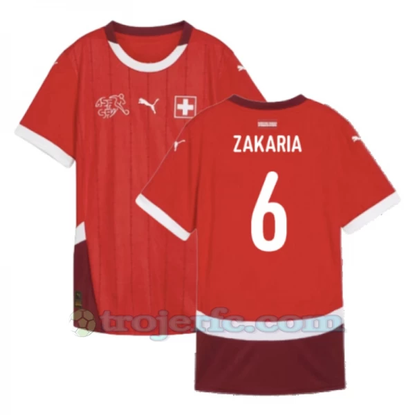 Zakaria #6 Schweiz Fodboldtrøjer EM 2024 Hjemmebanetrøje Mænd