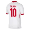 Zielinski #10 Polen Fodboldtrøjer EM 2024 Hjemmebanetrøje Mænd