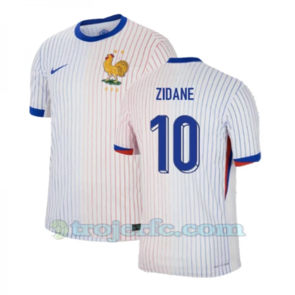 Zinédine Zidane #10 Frankrig Fodboldtrøjer EM 2024 Udebanetrøje Mænd