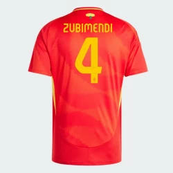 Zubimendi #4 Spanien Fodboldtrøjer EM 2024 Hjemmebanetrøje Mænd